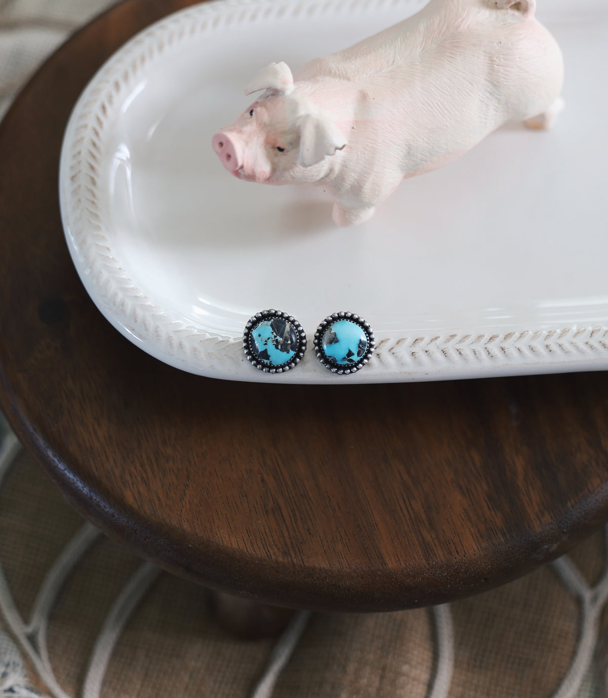 Blue Moon Stud Earrings