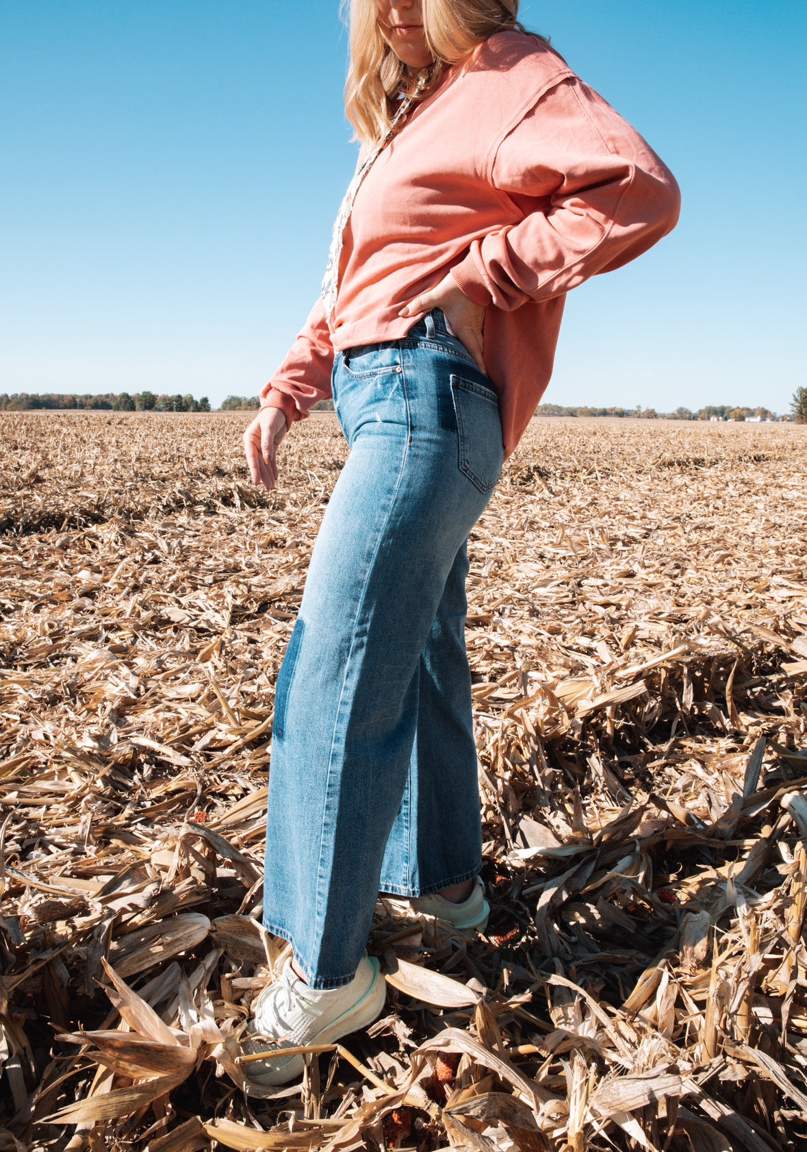 Patchwork Wide Legged Relaxed Jeans