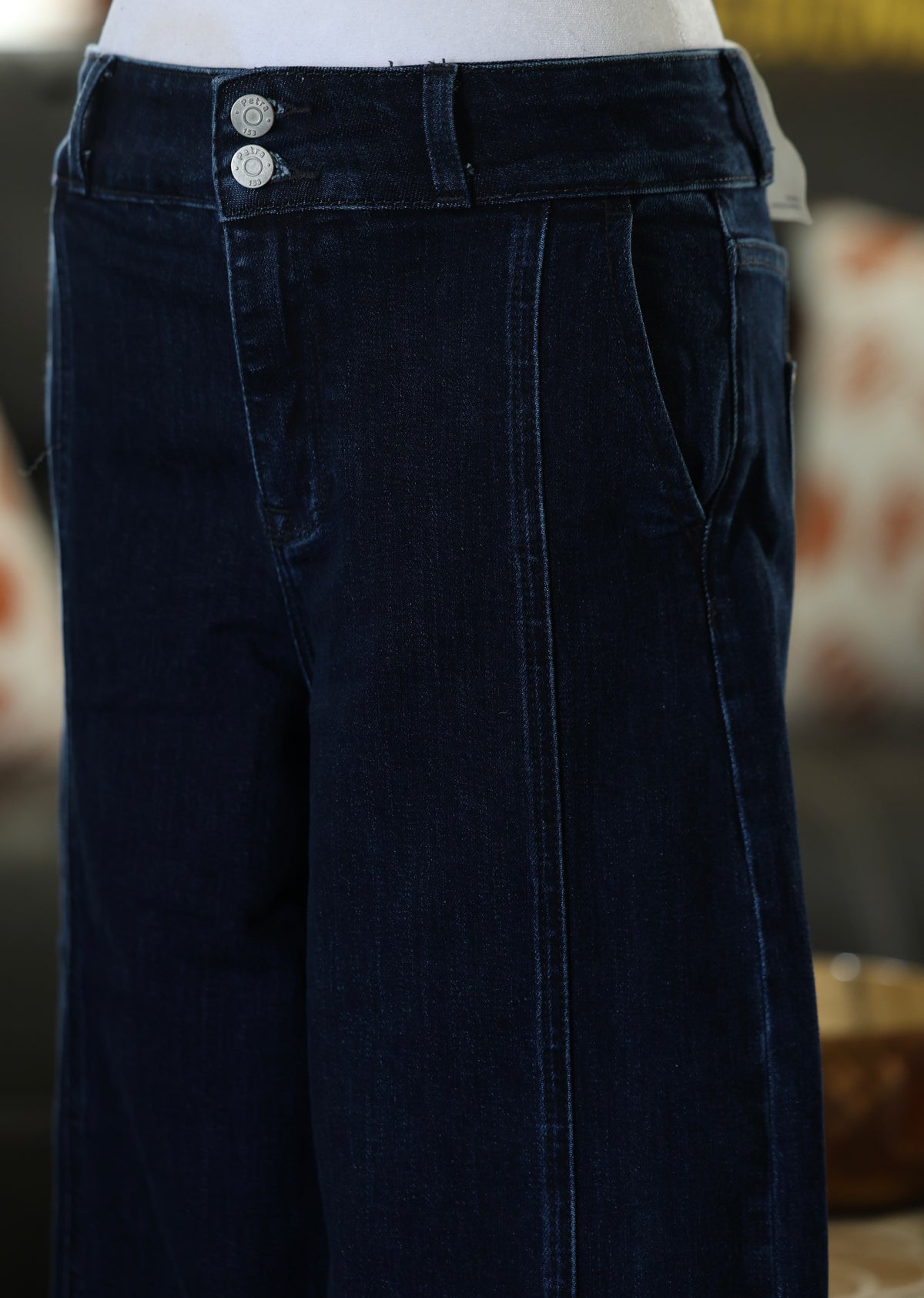 Dark Wash Wide Leg Trouser Jeans