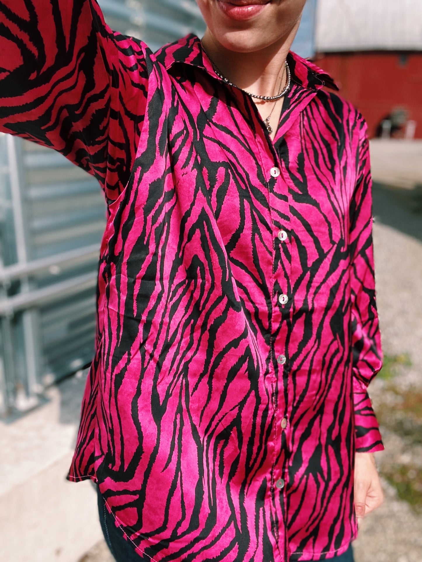 Dark Pink Zebra Show Shirt