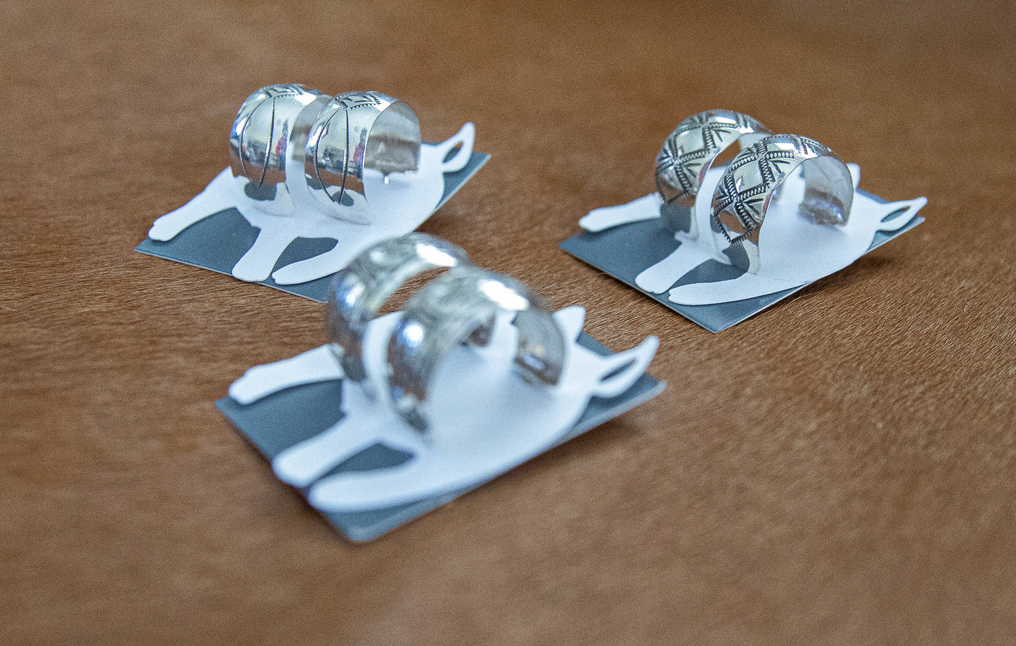 Native Made Stamped Hoop Studs