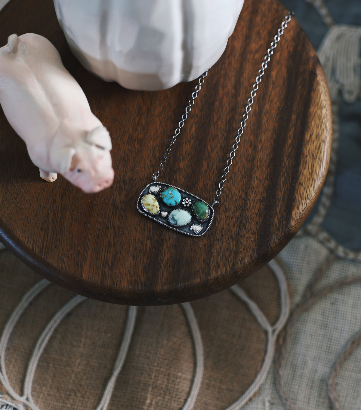 Funky Pig Bar Necklace