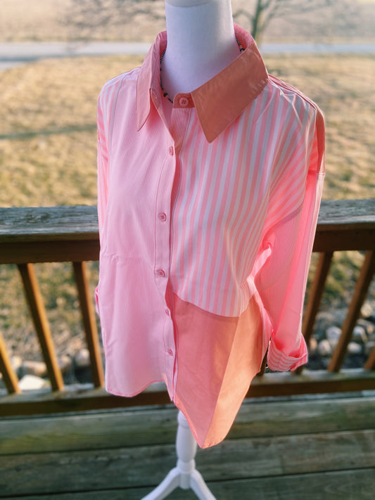 Traditional Pink Striped Show Shirt