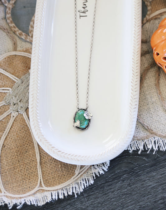 Sonoran Gold Floral Pig Detailed Necklace