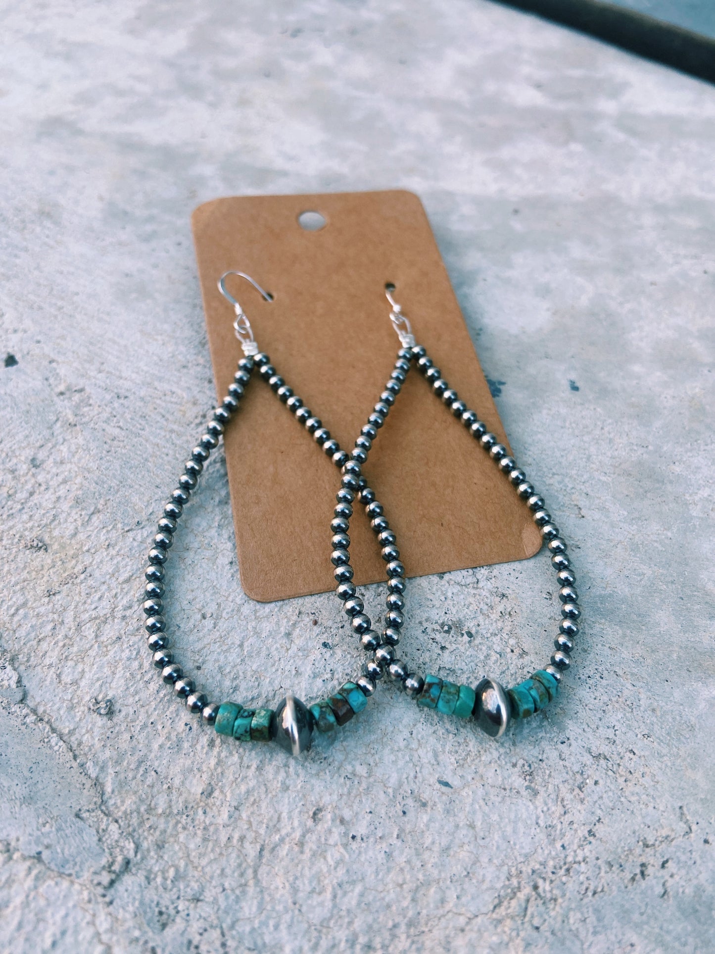 Navajo Pearl & Turquoise Earrings