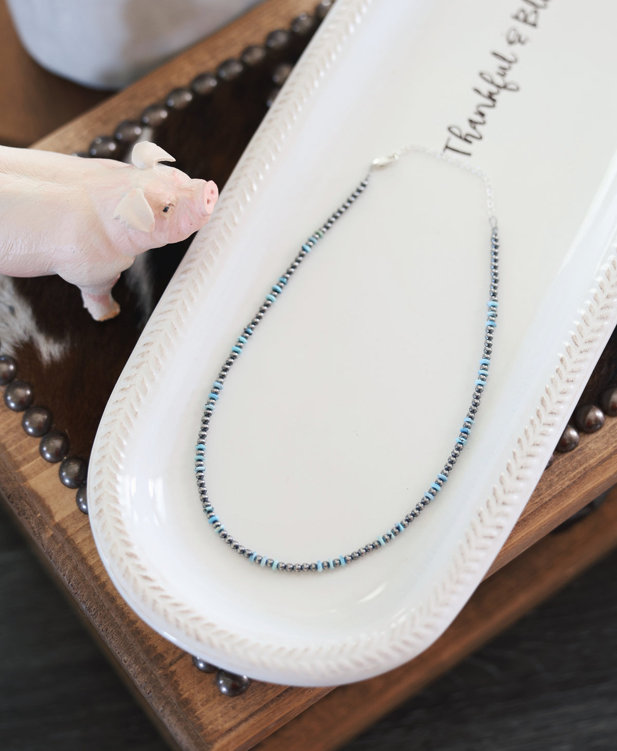 High Grade Golden Hills & Sterling Pearl Necklace