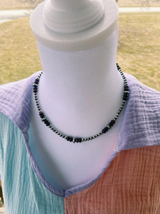 Purple Spiny & Navajo Pearl Choker