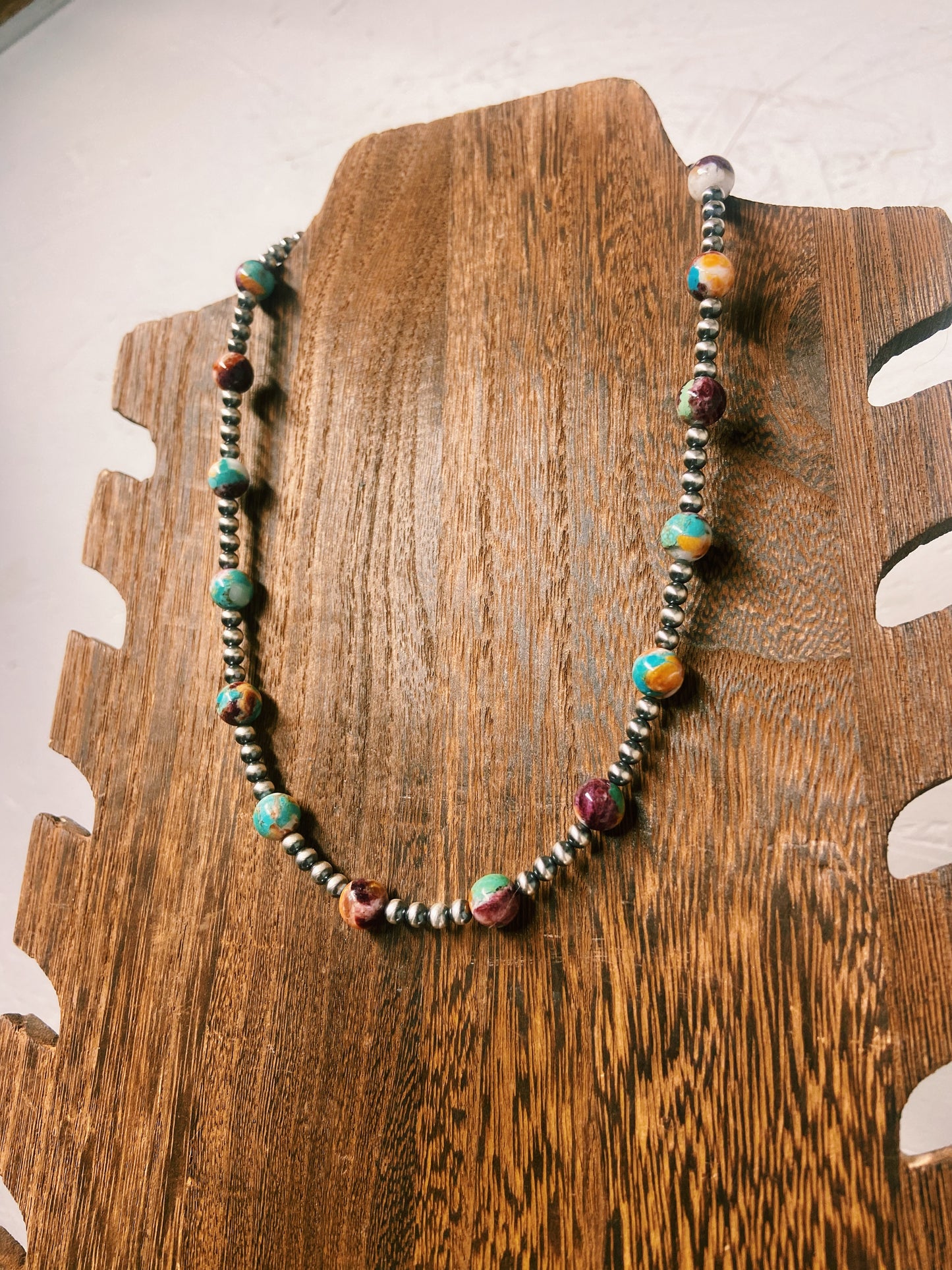 Multi Spiny & Navajo Pearl Necklace