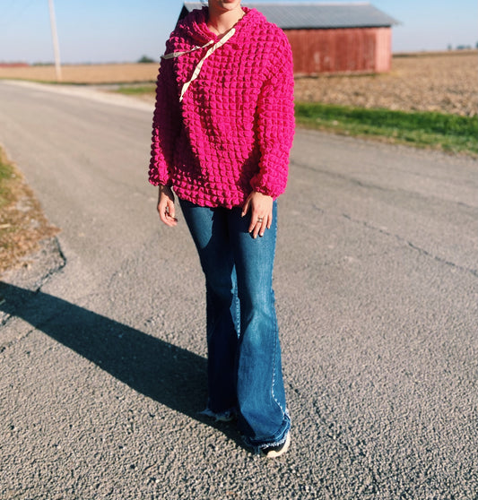 Hot Pink Bubble Sweatshirt