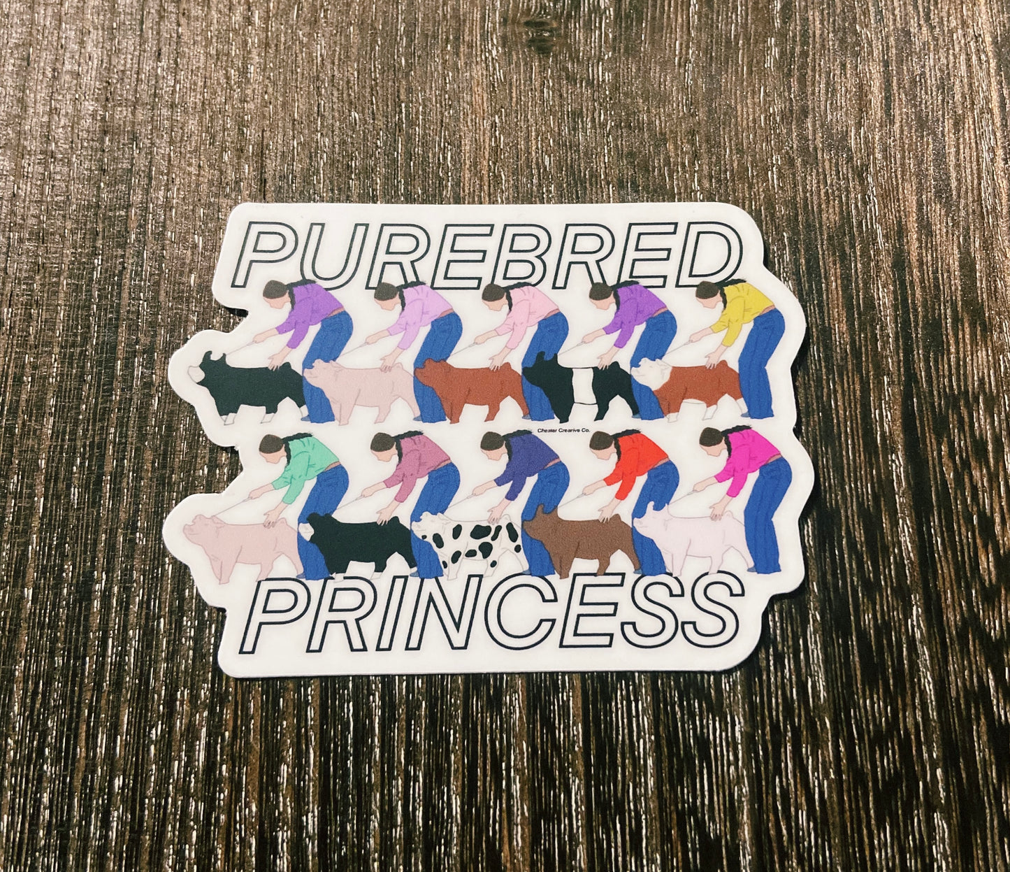 Purebred Princess CCC Pig Sticker