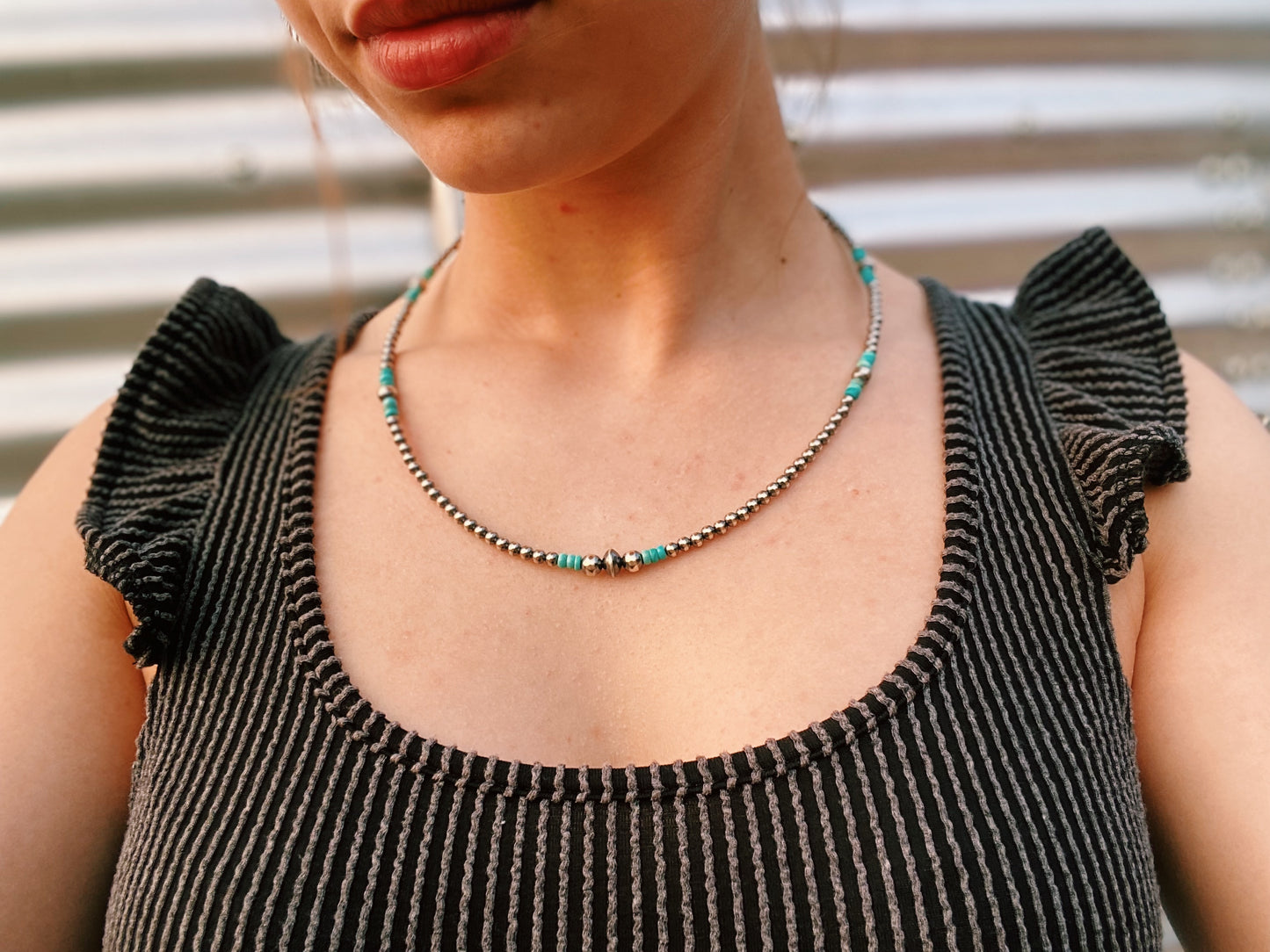 Turquoise & Real Navajo Pearl Necklace