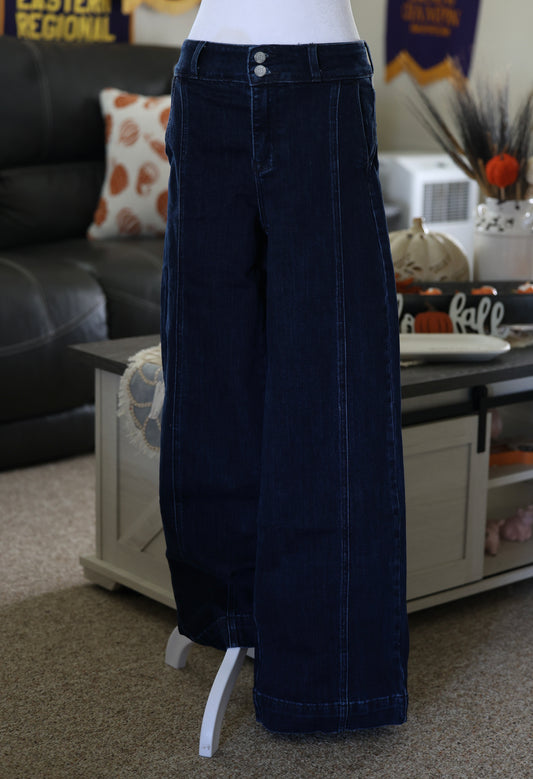 Dark Wash Wide Leg Trouser Jeans