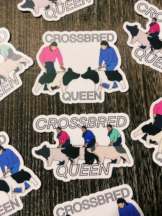 Crossbred Queen CCC Pig Sticker