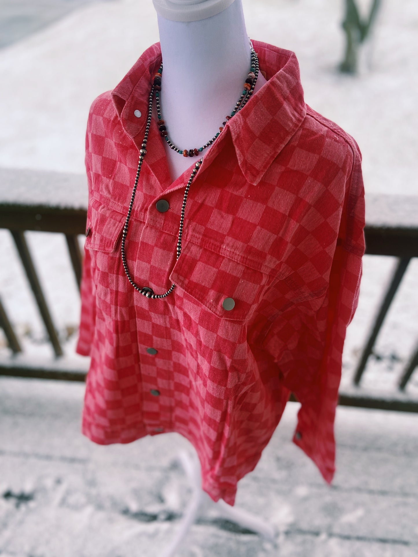 Checkered Hot Pink Jacket