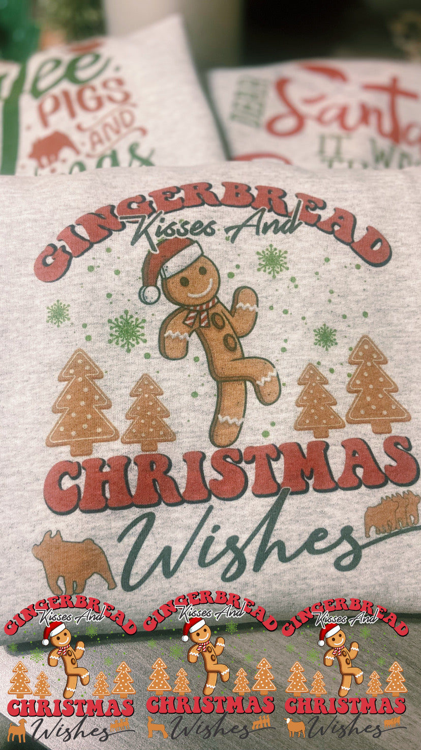 Gingerbread Kisses & Christmas Wishes CCC Exclusive Design Crewneck