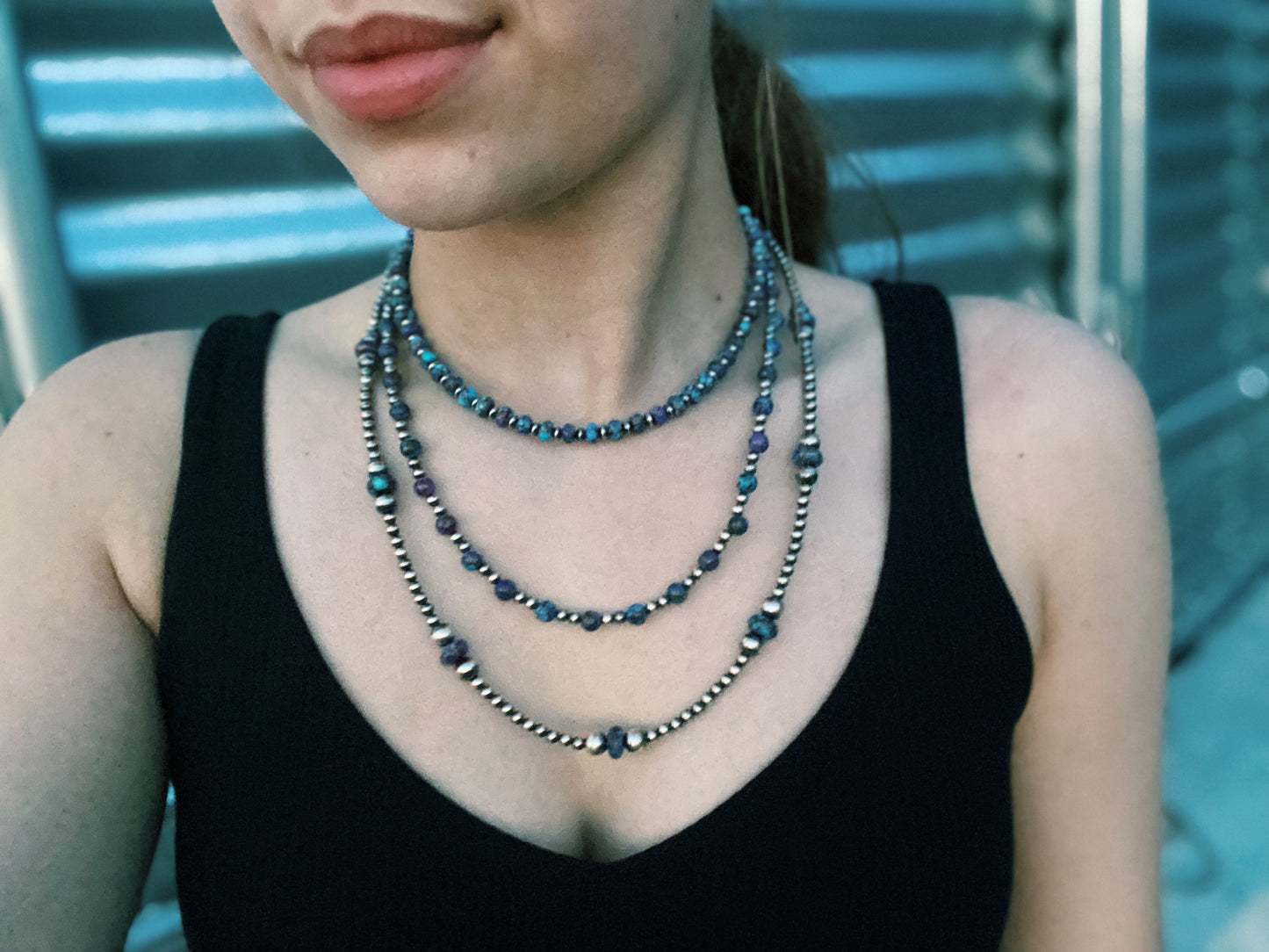 Purple Spotted Mohave Necklace