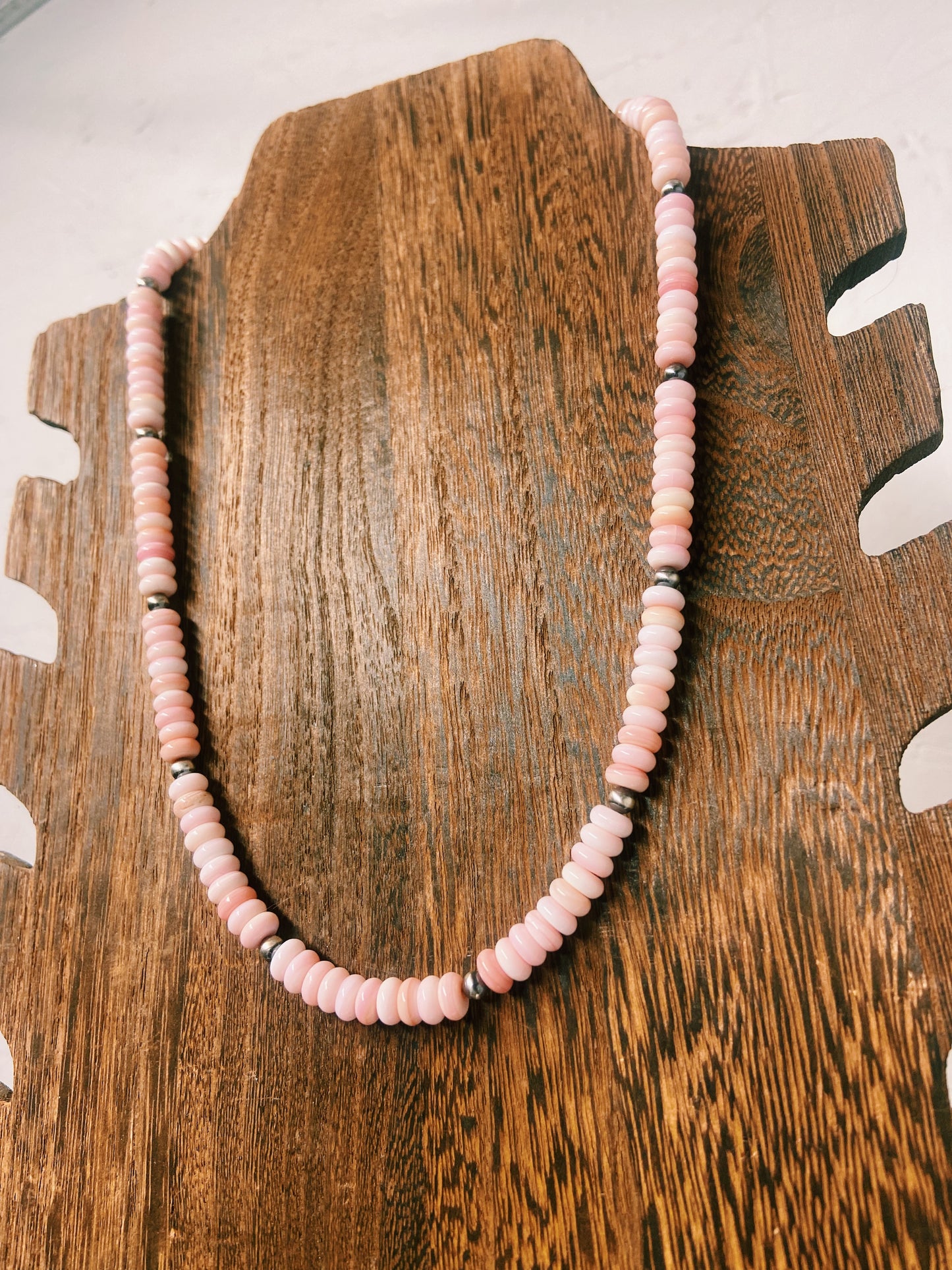 Pink Conch & Navajo Pearl Necklace