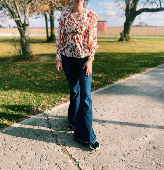 Cheetah Print Fall Top