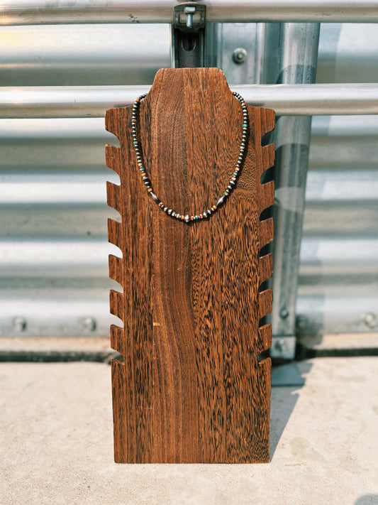Kingman Spiny & Navajo Pearl/Torpedo Necklace