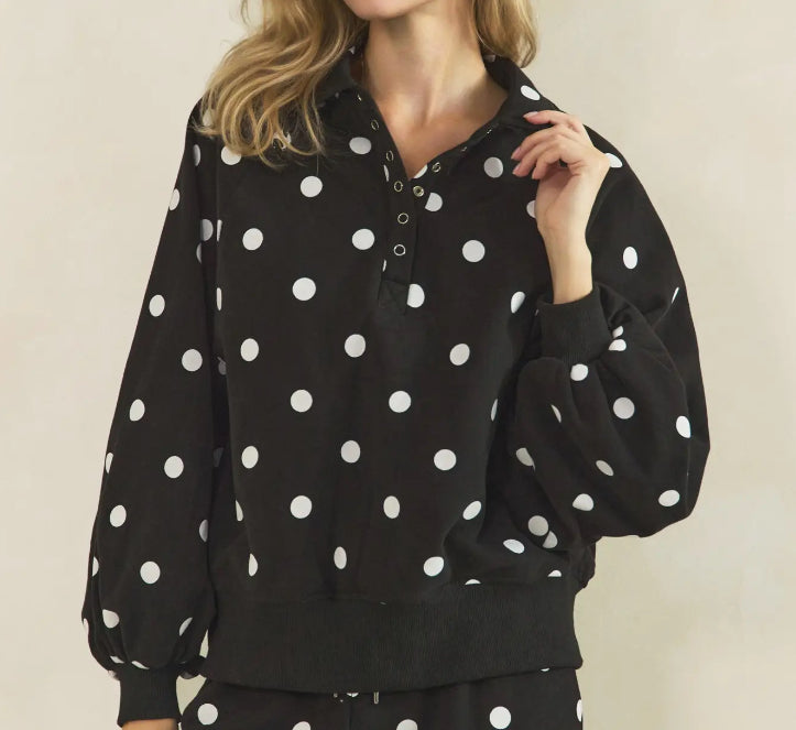 Black & White Dot Pullover