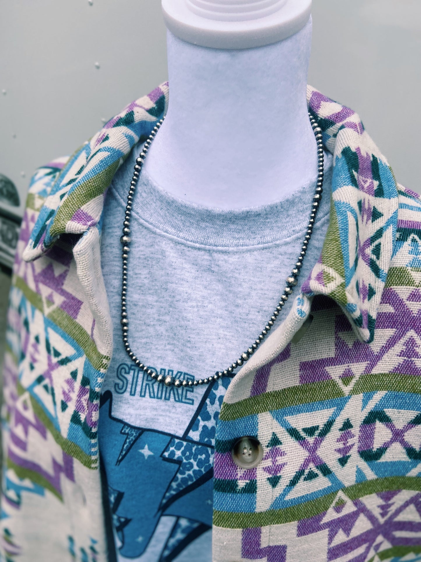 Aztec Pullover Shacket | Green, Blue, Purple