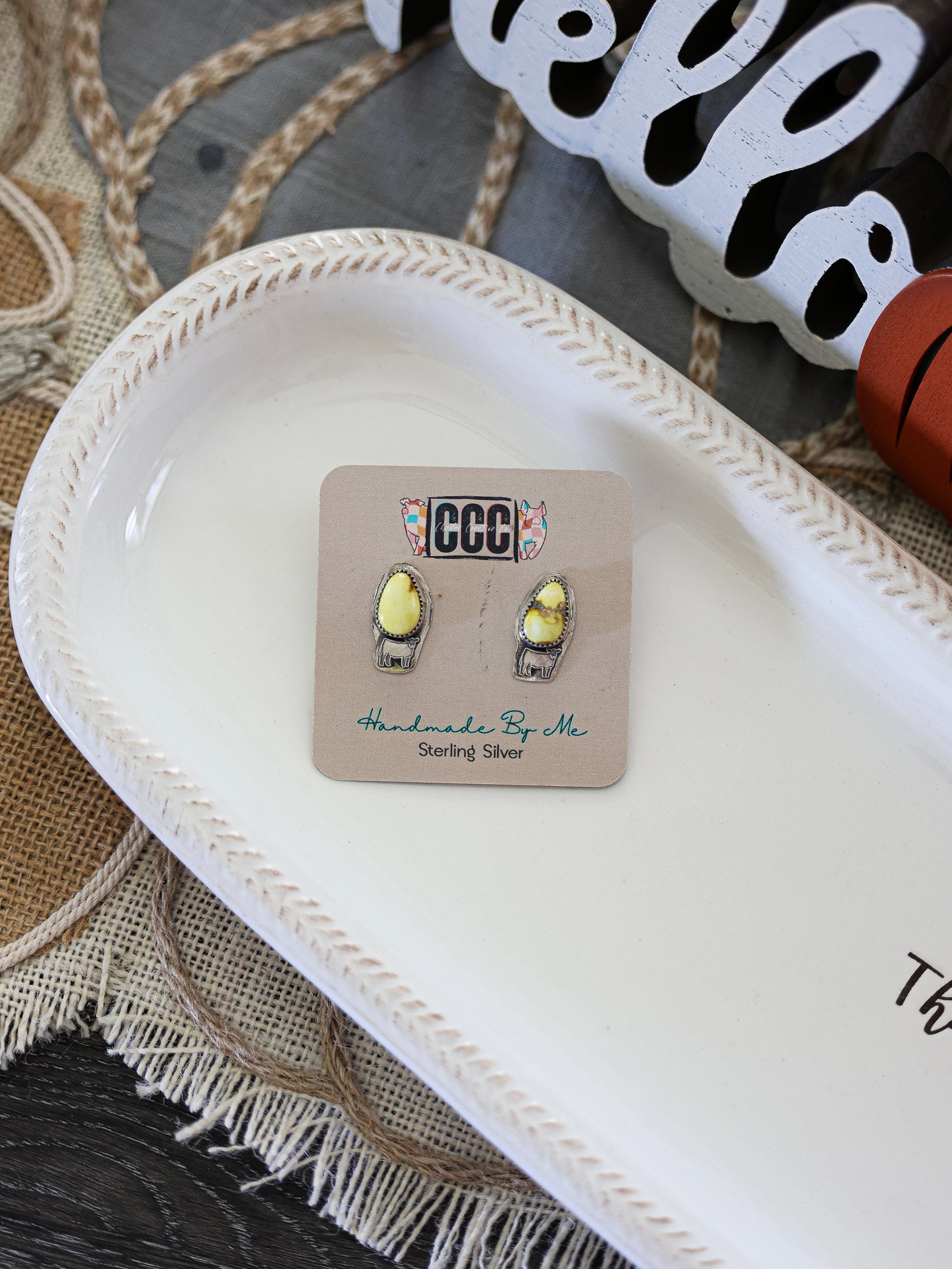 Palomino Cow Stud Earrings