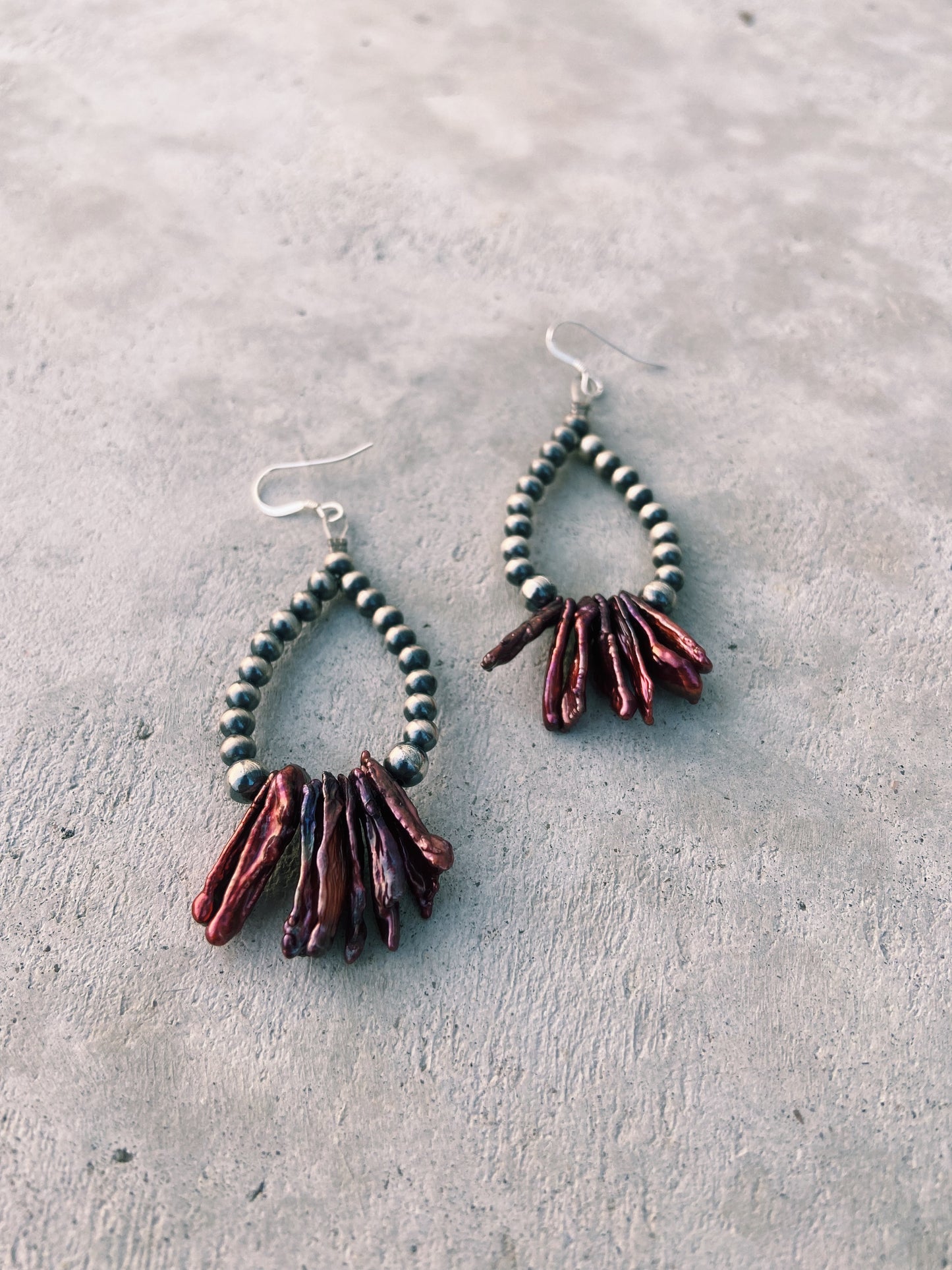 Purple & Real Navajo Pearl Earrings