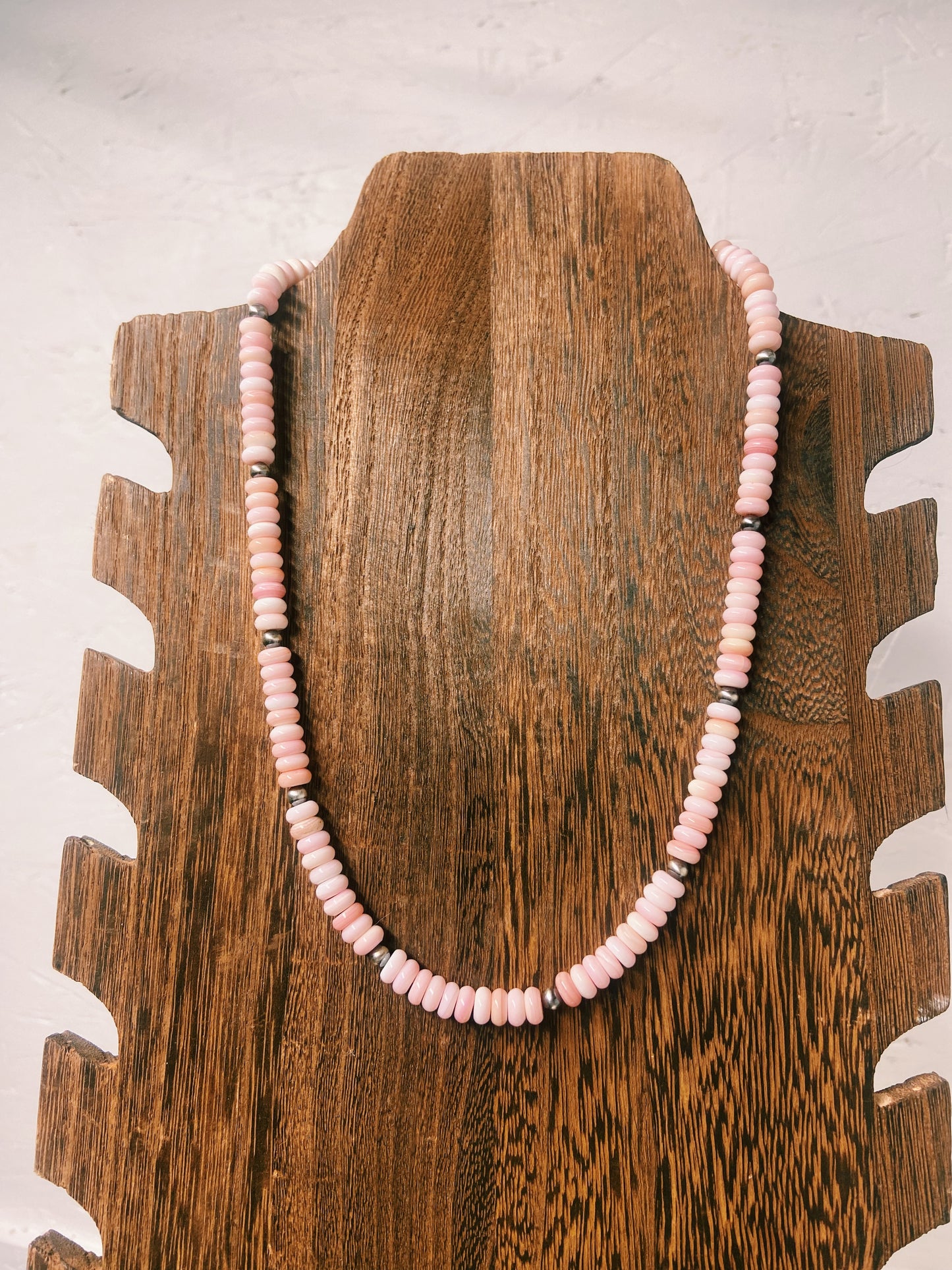 Pink Conch & Navajo Pearl Necklace