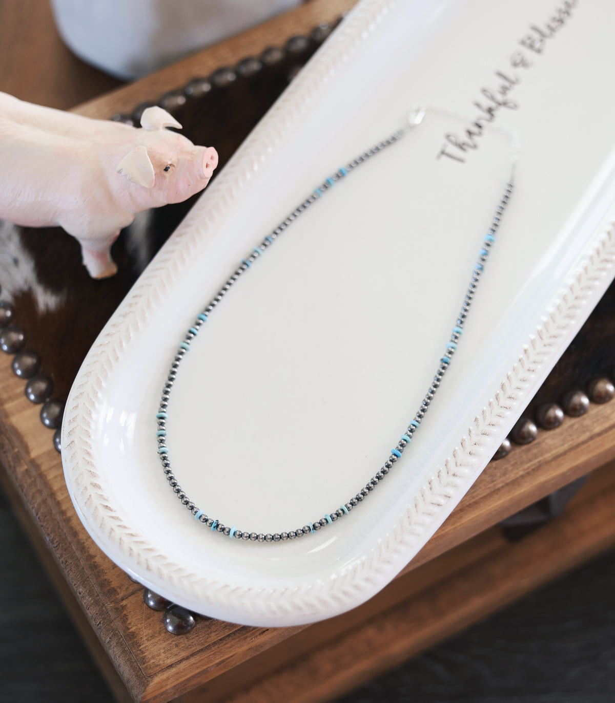 High Grade Golden Hills & Sterling Pearl Necklace