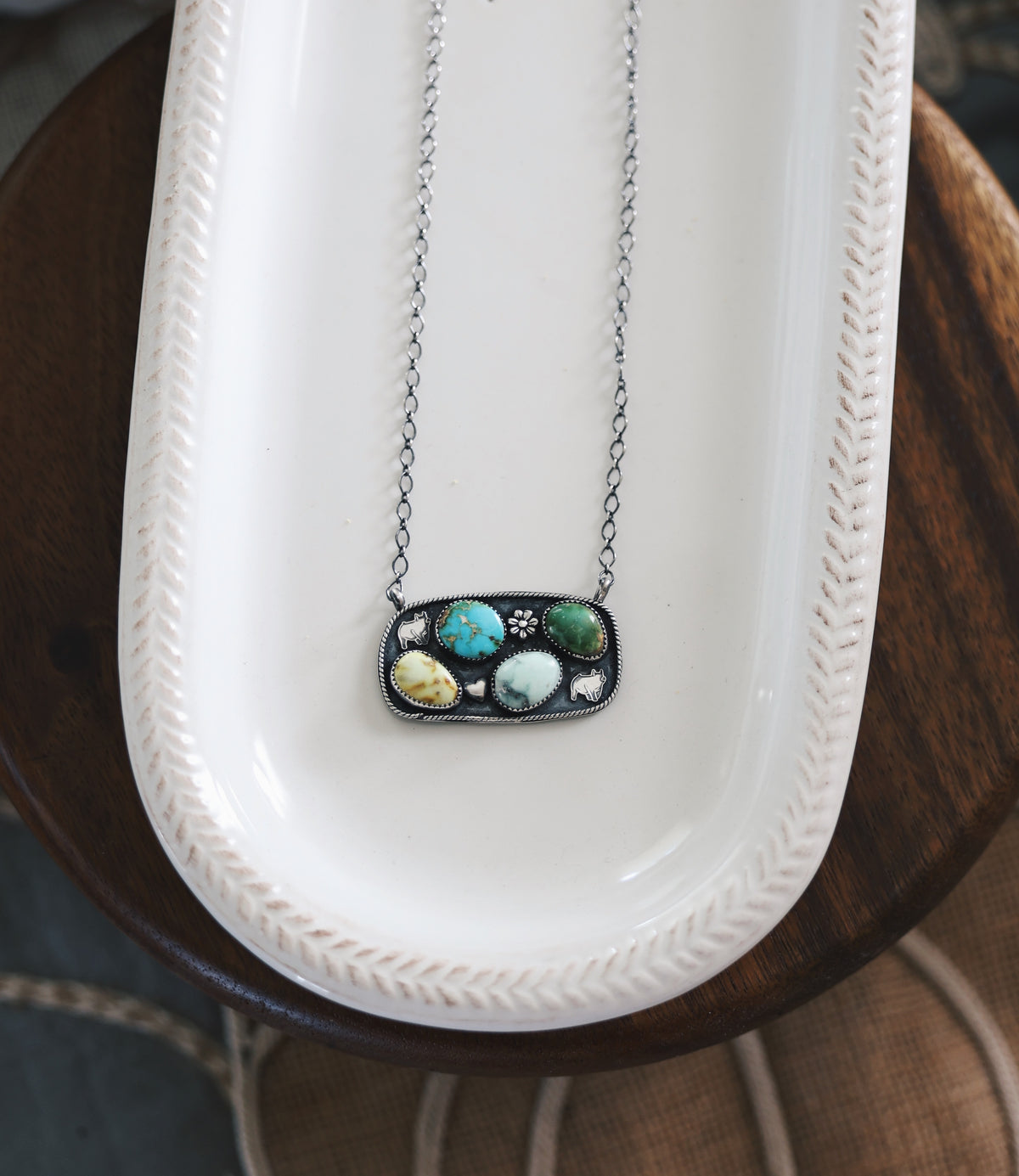 Funky Pig Bar Necklace