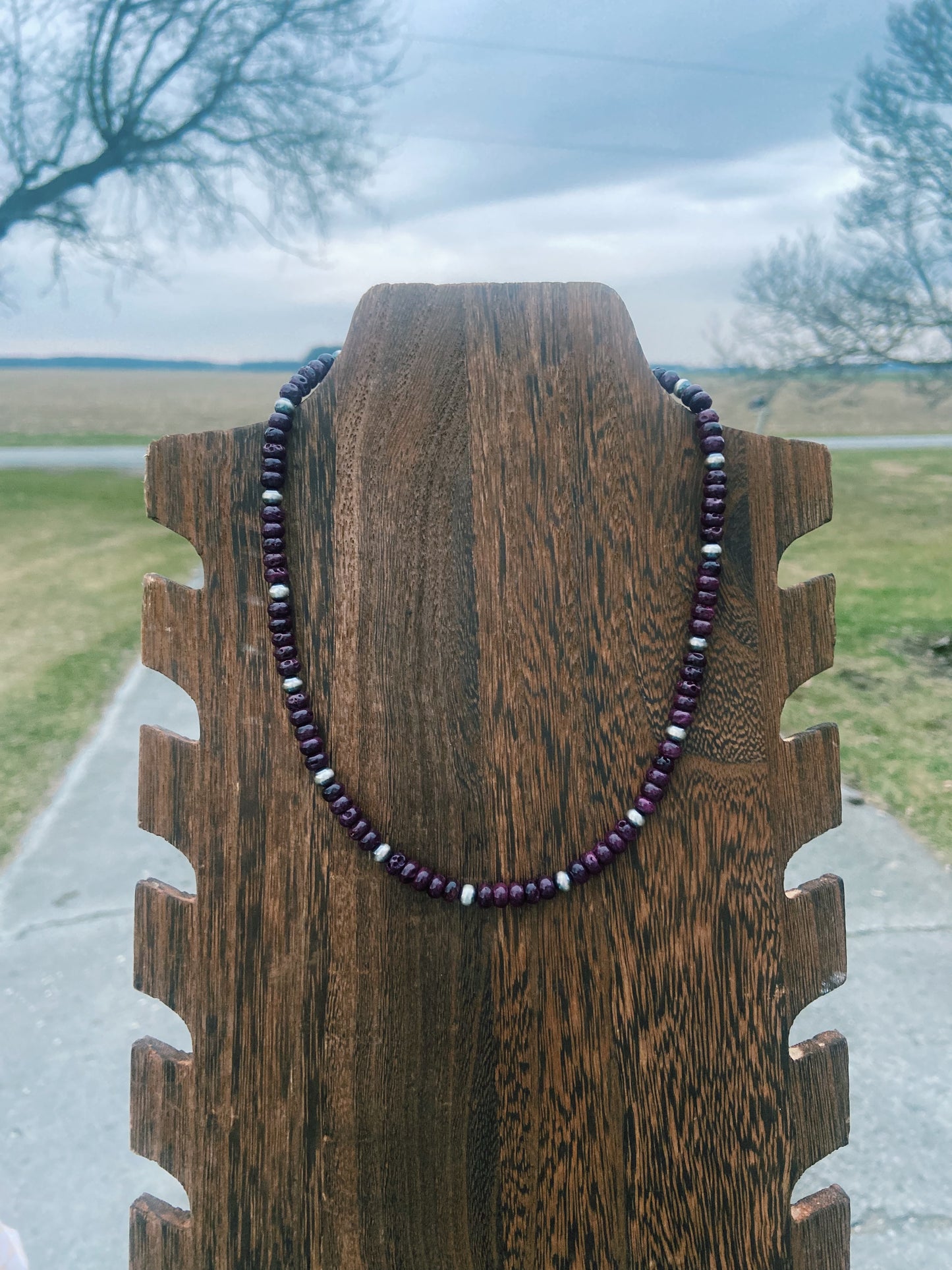 Purple Spiny & Navajo Pearl Choker