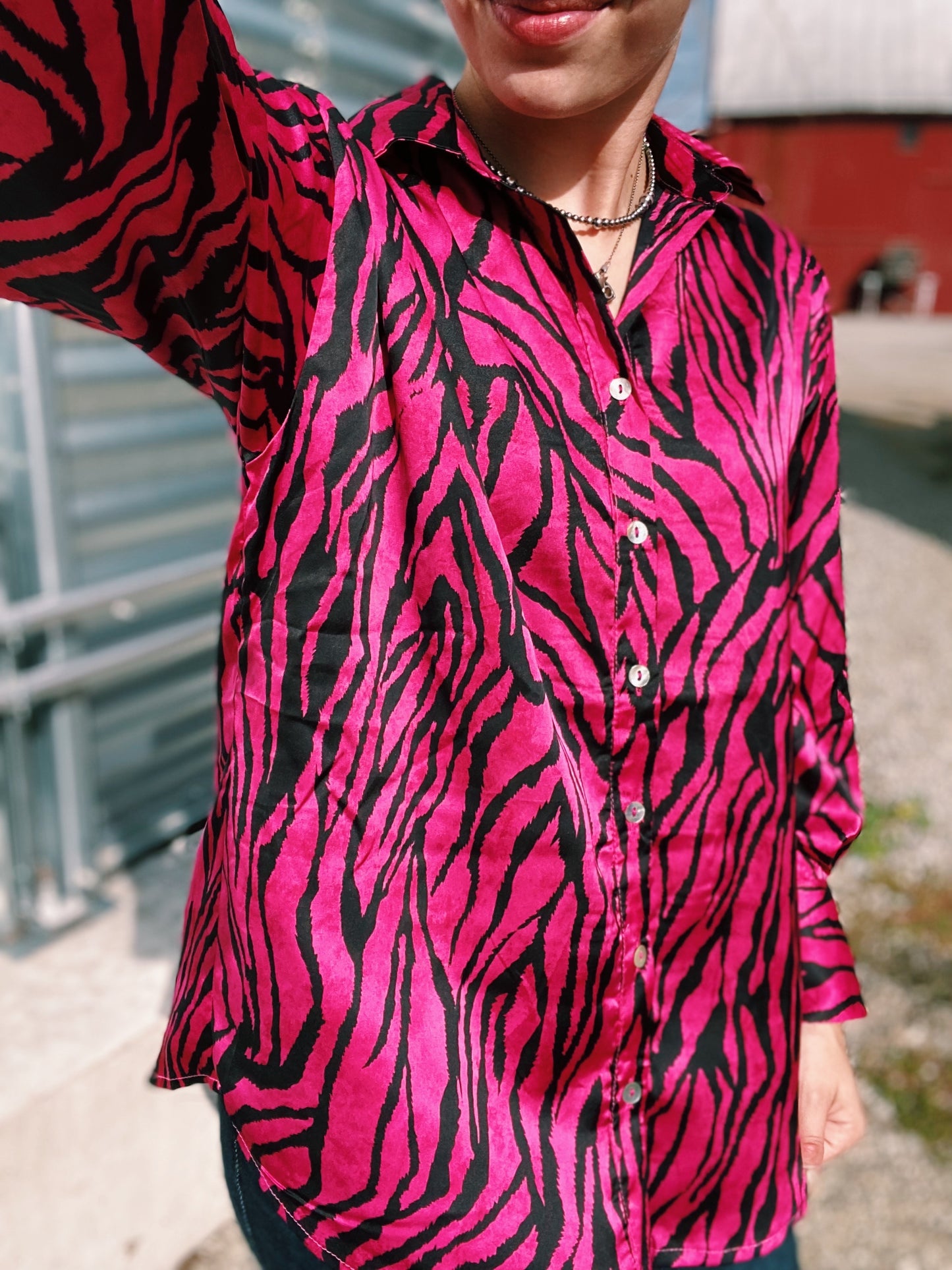 Dark Pink Zebra Show Shirt