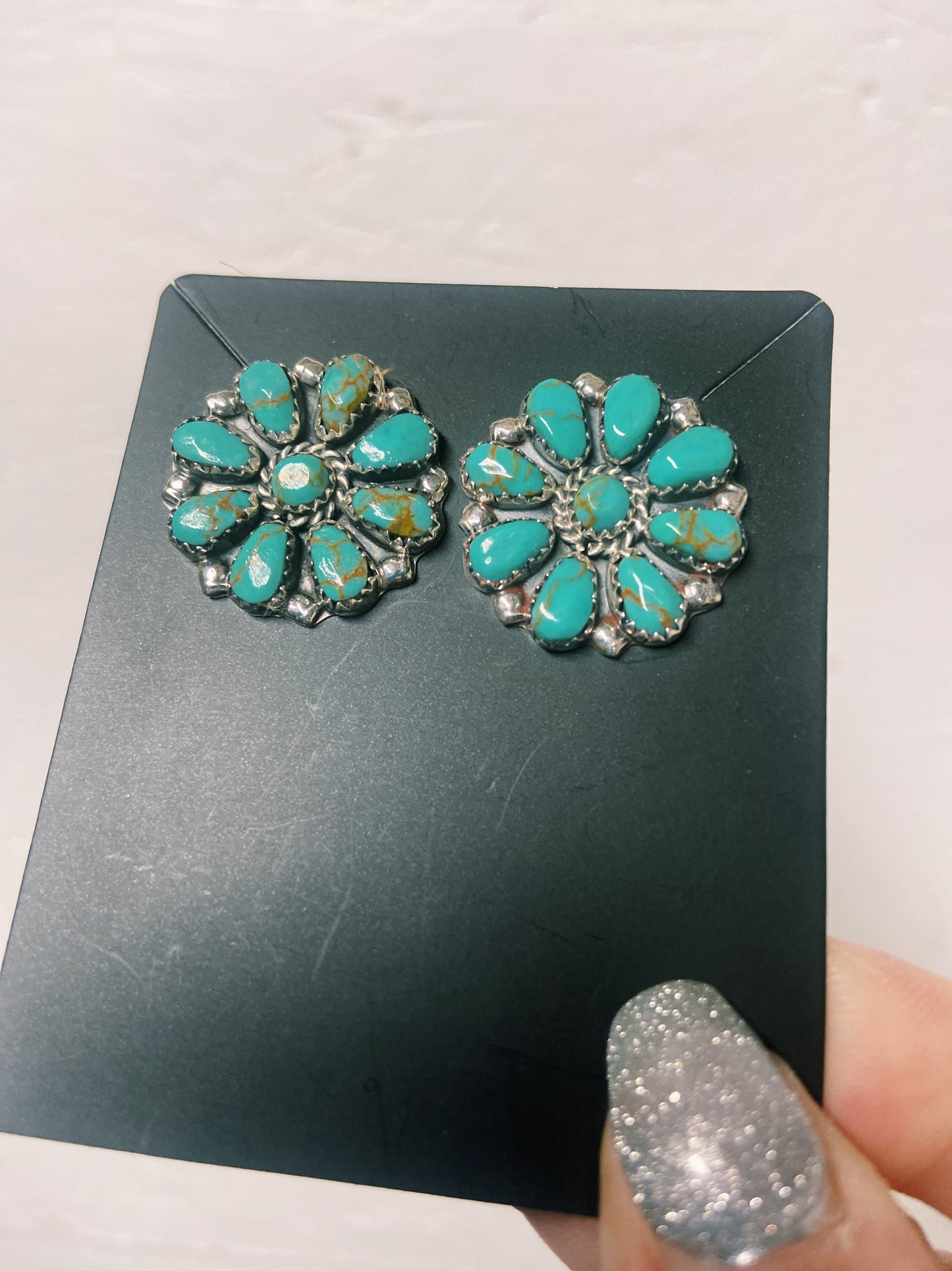 Turquoise Cluster Earrings