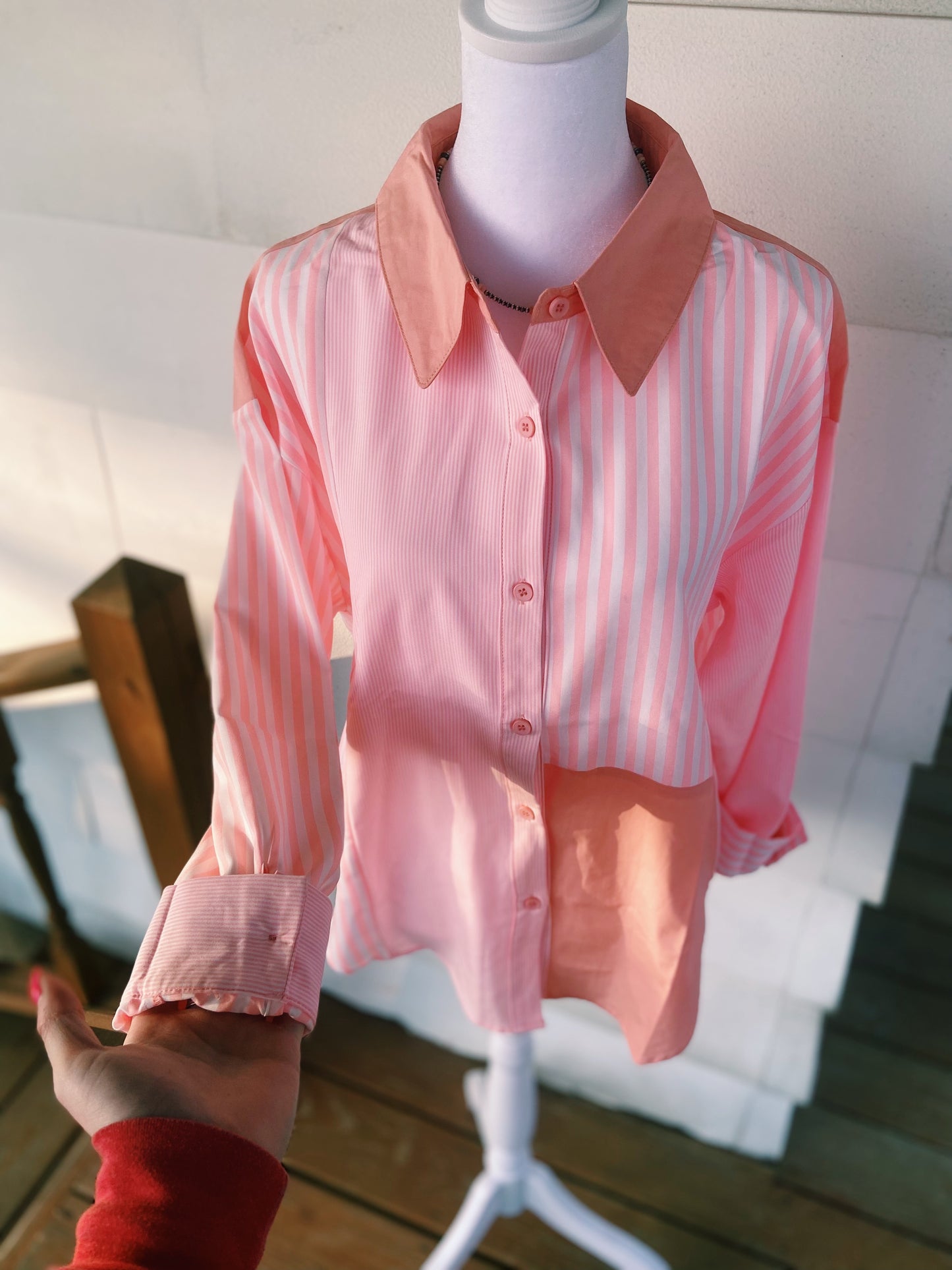 Traditional Pink Striped Show Shirt