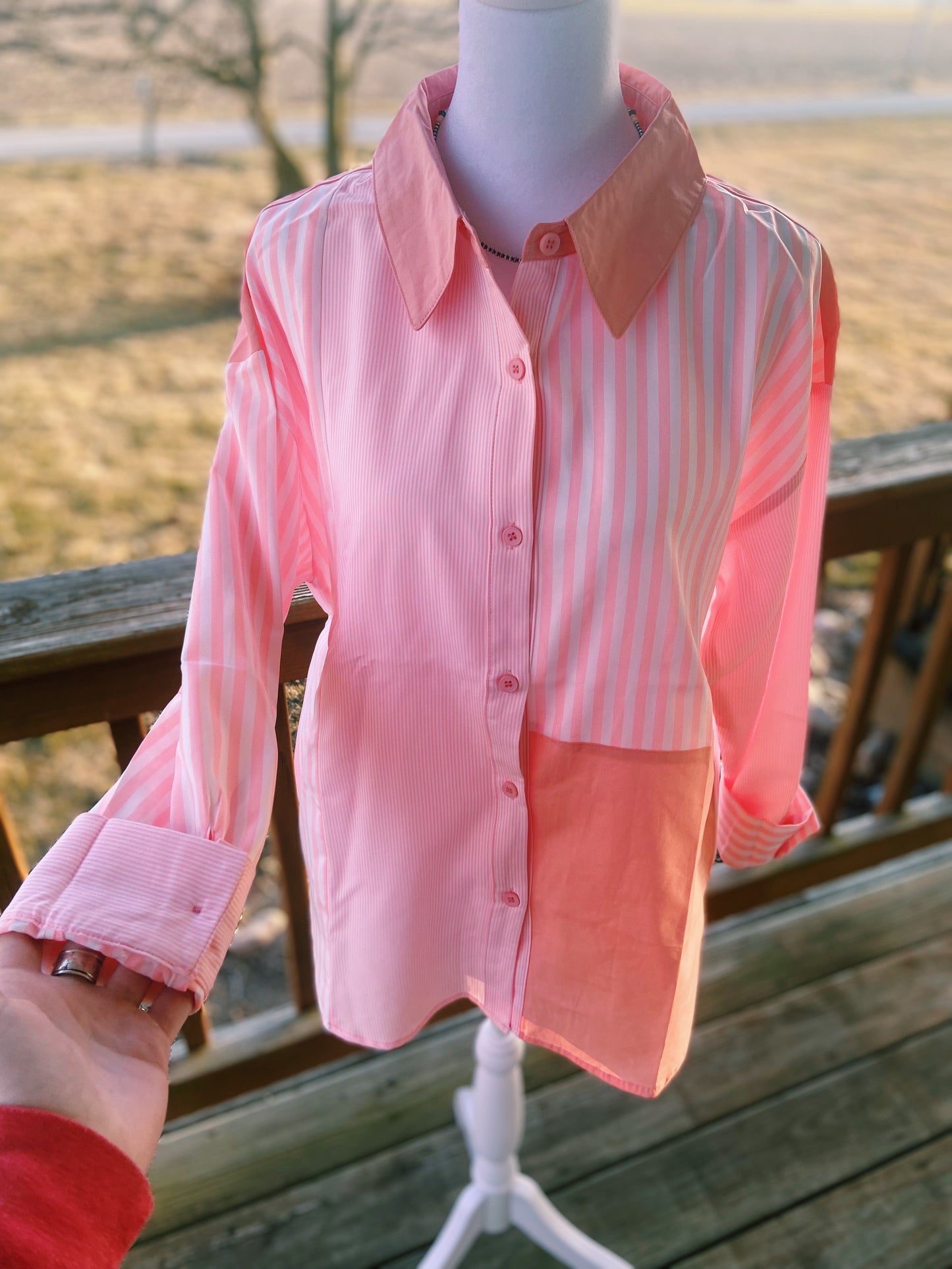 Traditional Pink Striped Show Shirt