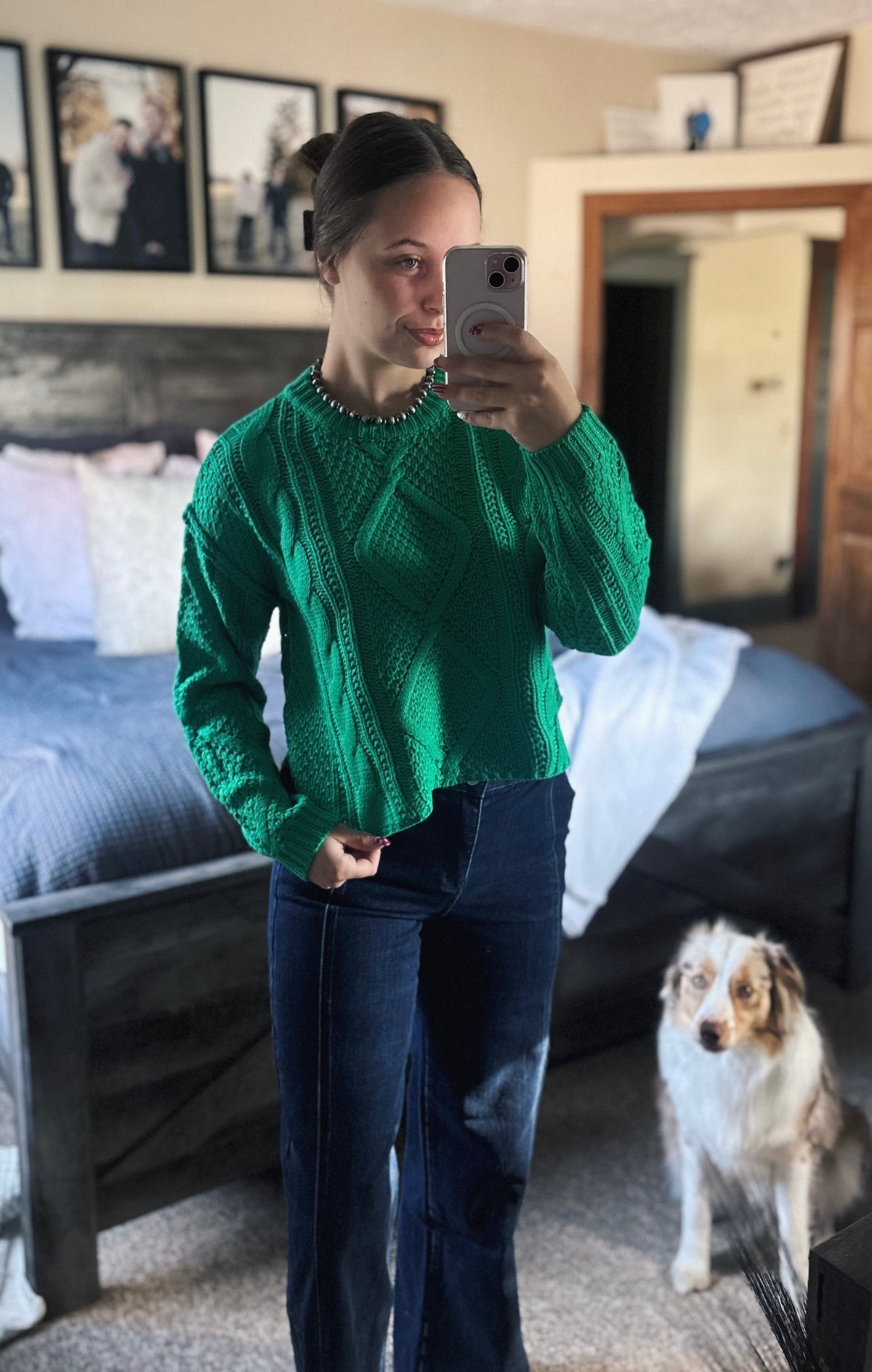 Lily Pad Green Knit Sweater