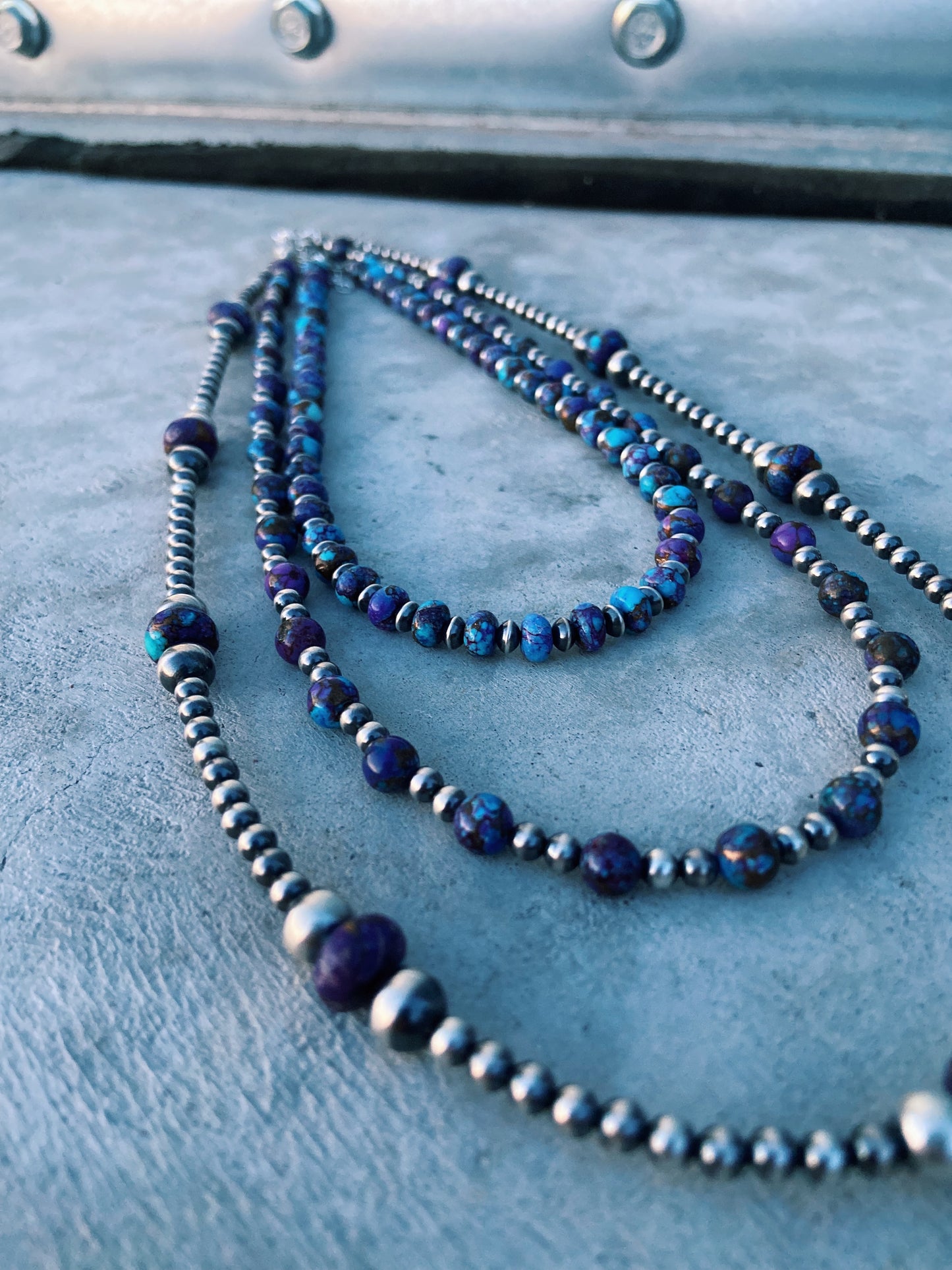 Purple Spotted Mohave Necklace