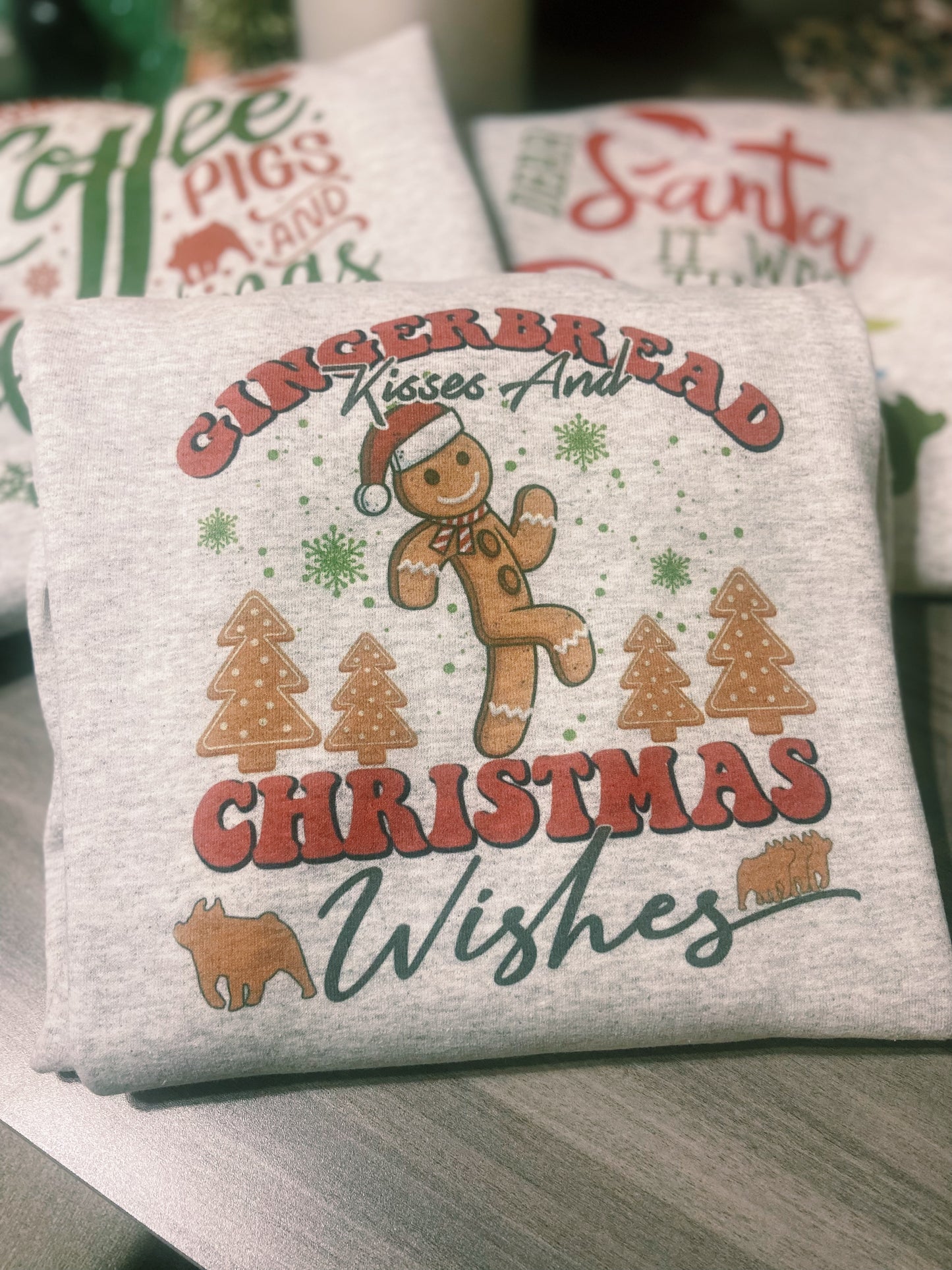 Gingerbread Kisses & Christmas Wishes CCC Exclusive Design Crewneck
