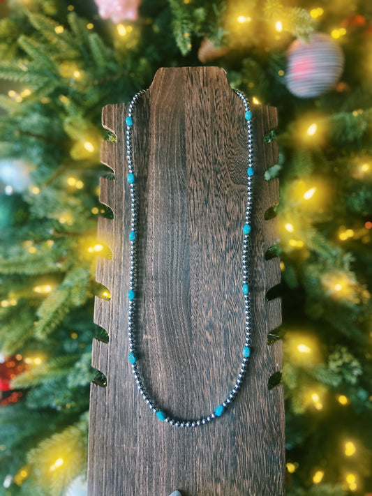 Turquoise & Navajo Pearl Necklace