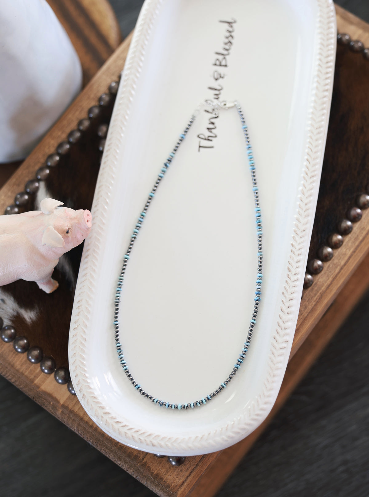 High Grade Golden Hills & Sterling Pearl Necklace