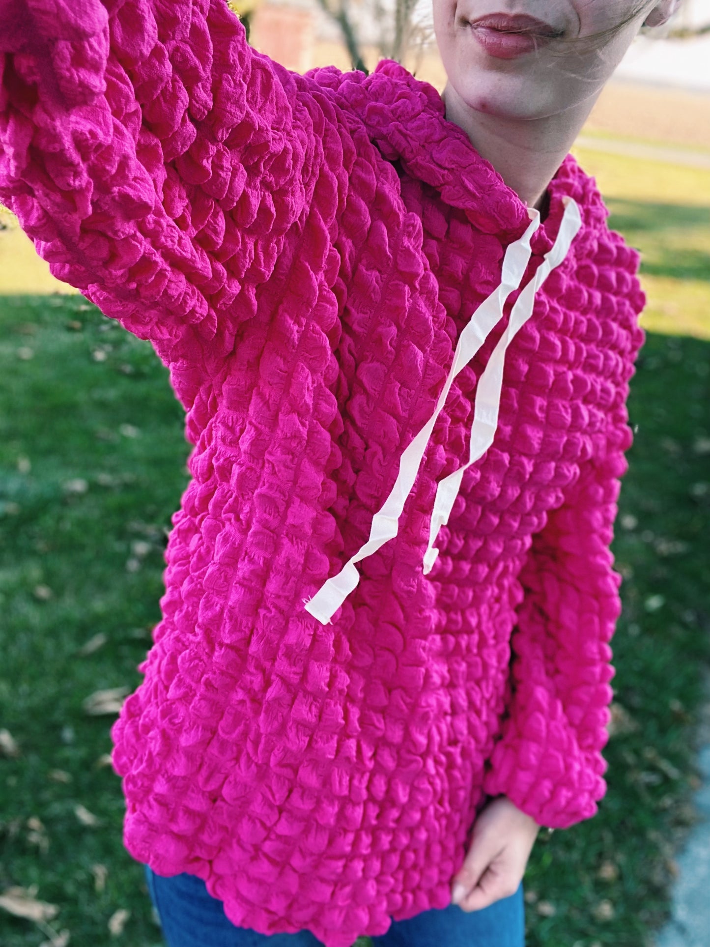 Hot Pink Bubble Sweatshirt