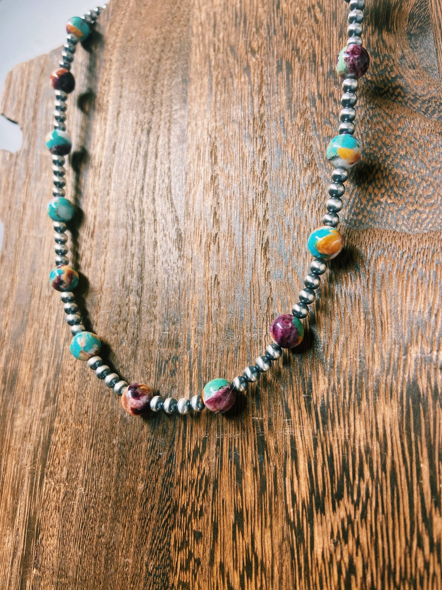 Multi Spiny & Navajo Pearl Necklace