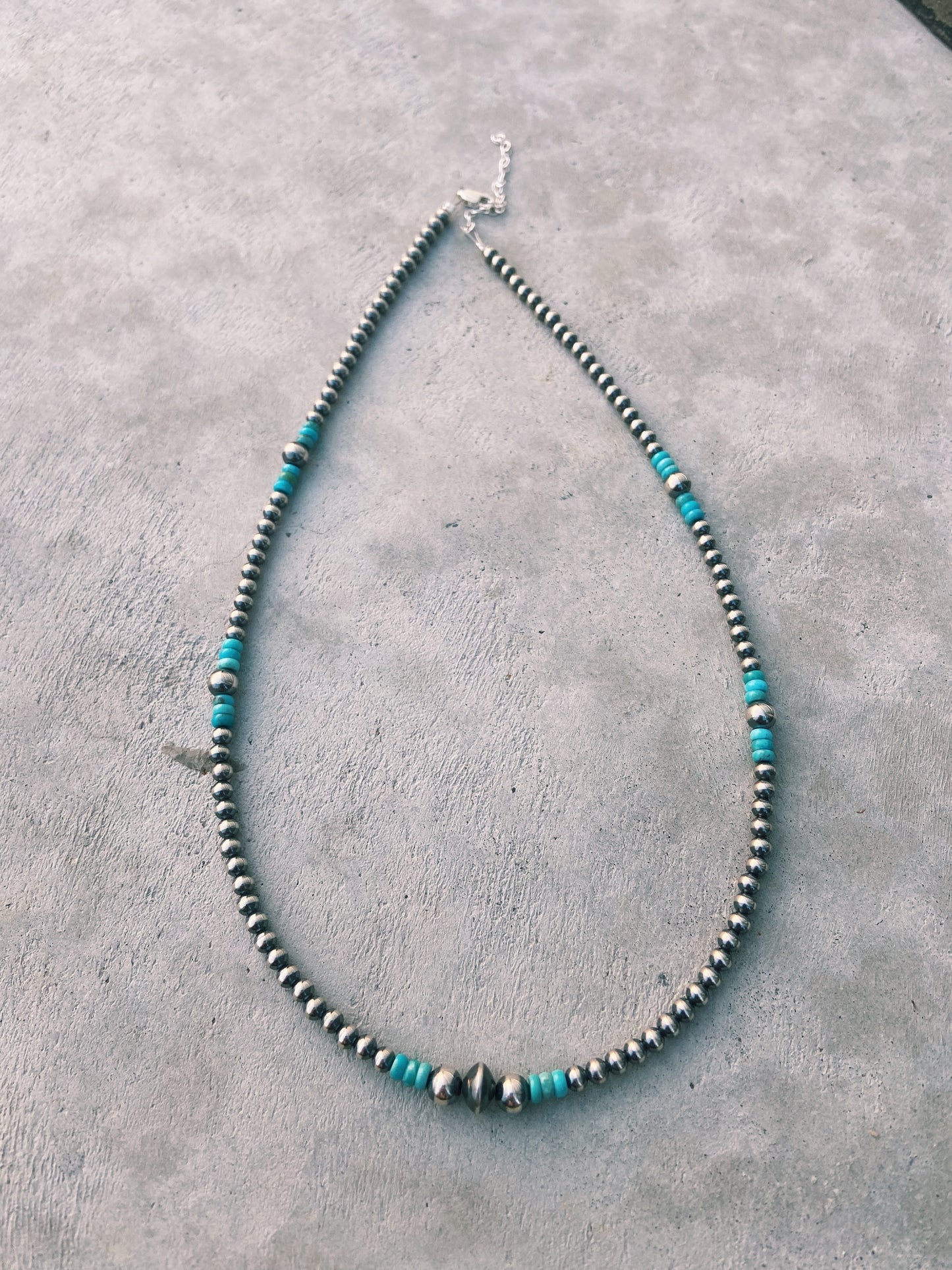 Turquoise & Real Navajo Pearl Necklace