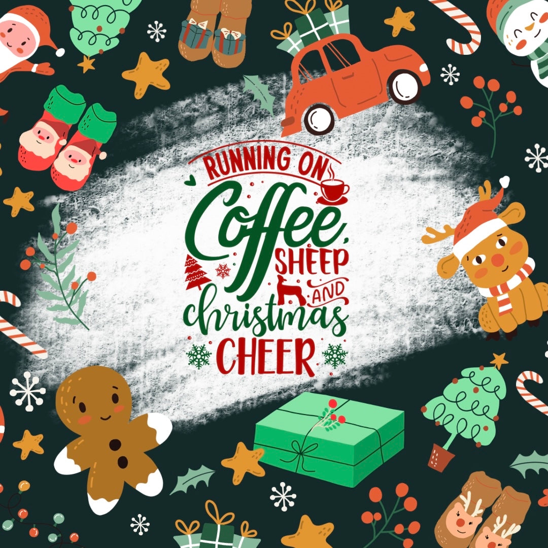 Running On Coffee, Livestock, & Christmas Cheer CCC Exclusive Design Crewneck