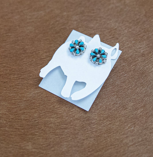 Turquoise Cluster Studs