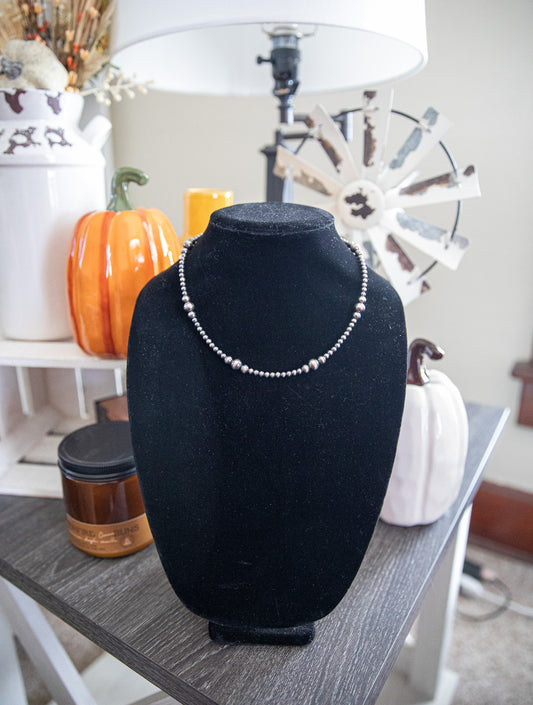 16.5-18 Inch Sterling Pearl Necklace