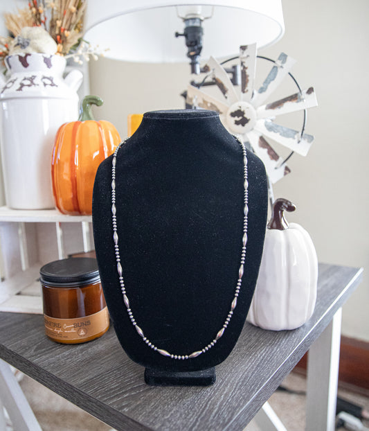 31-32.5 Inch Torpedo & Sterling Pearl Necklace