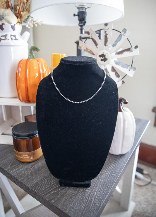 20 Inch 4MM Sterling Pearl Necklace