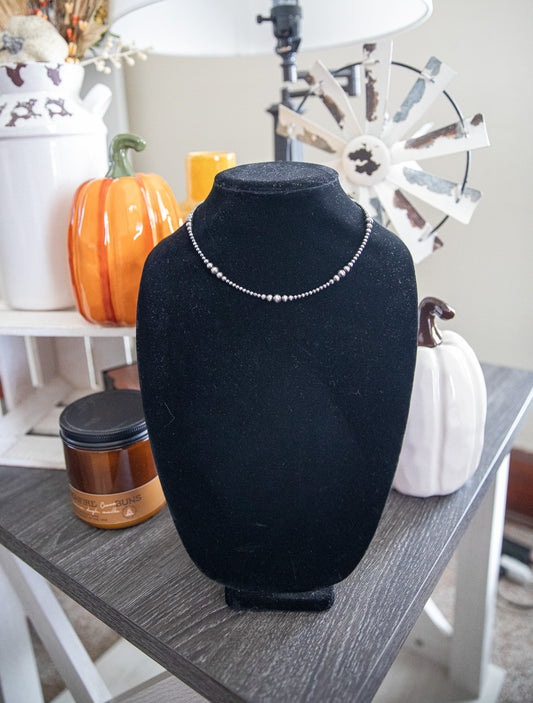 16.5-18 Inch Graduated Sterling Pearl Necklace