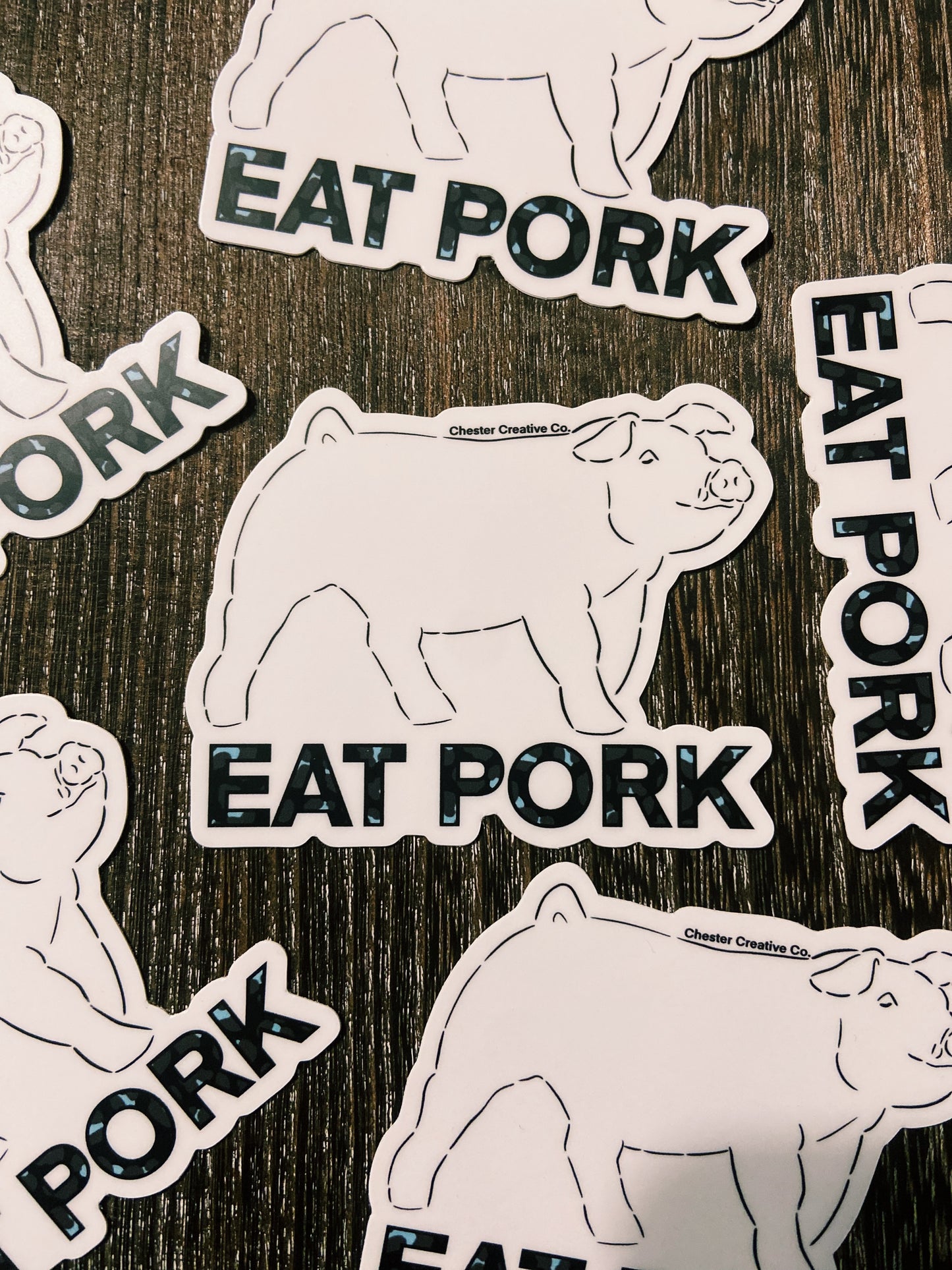 Eat Pork CCC Pig Sticker